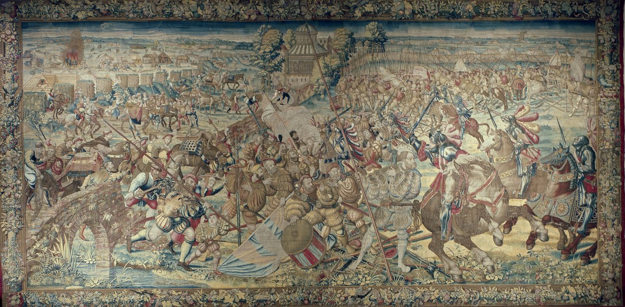 Episode van de Slag bij Pavia (1525) door Bernard van Orley