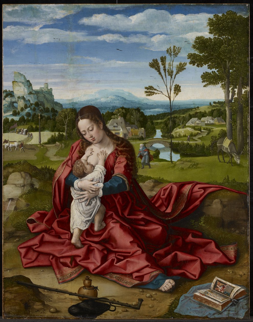 Rust tijdens de Vlucht naar Egypte, ca.1518 door Bernard van Orley