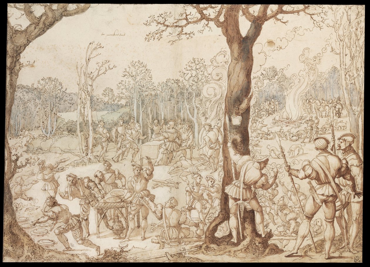 Het spel verdelen door Bernard van Orley