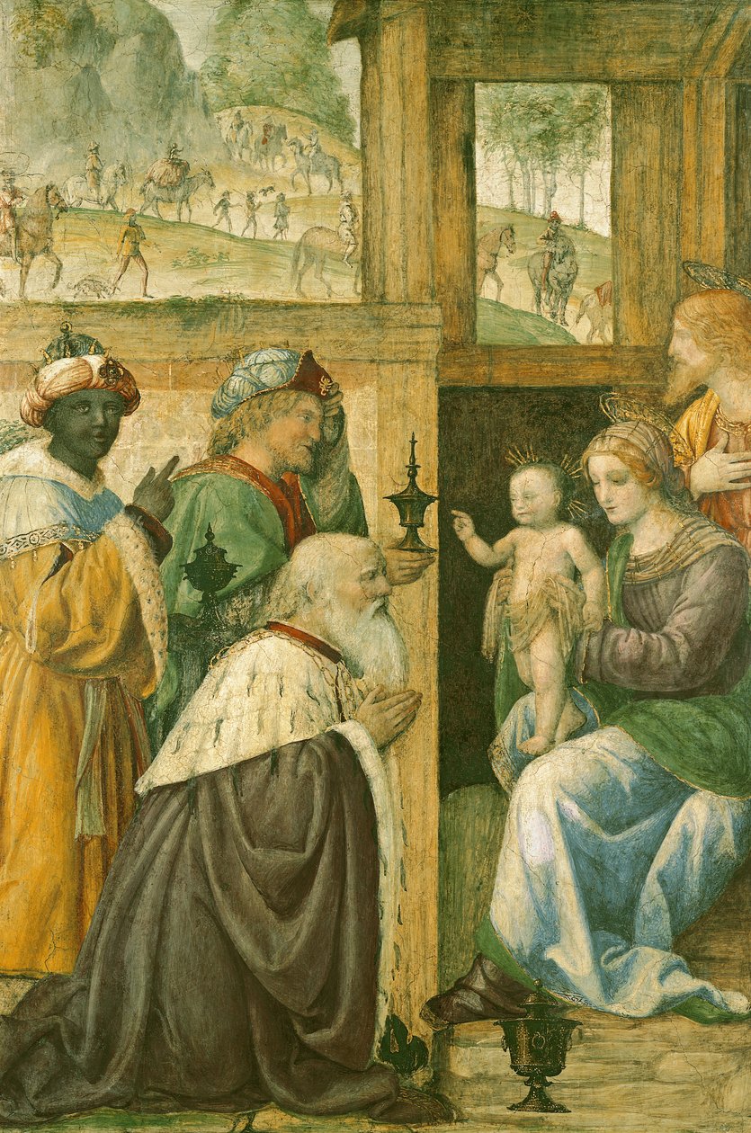 Aanbidding der Wijzen door Bernardino Luini