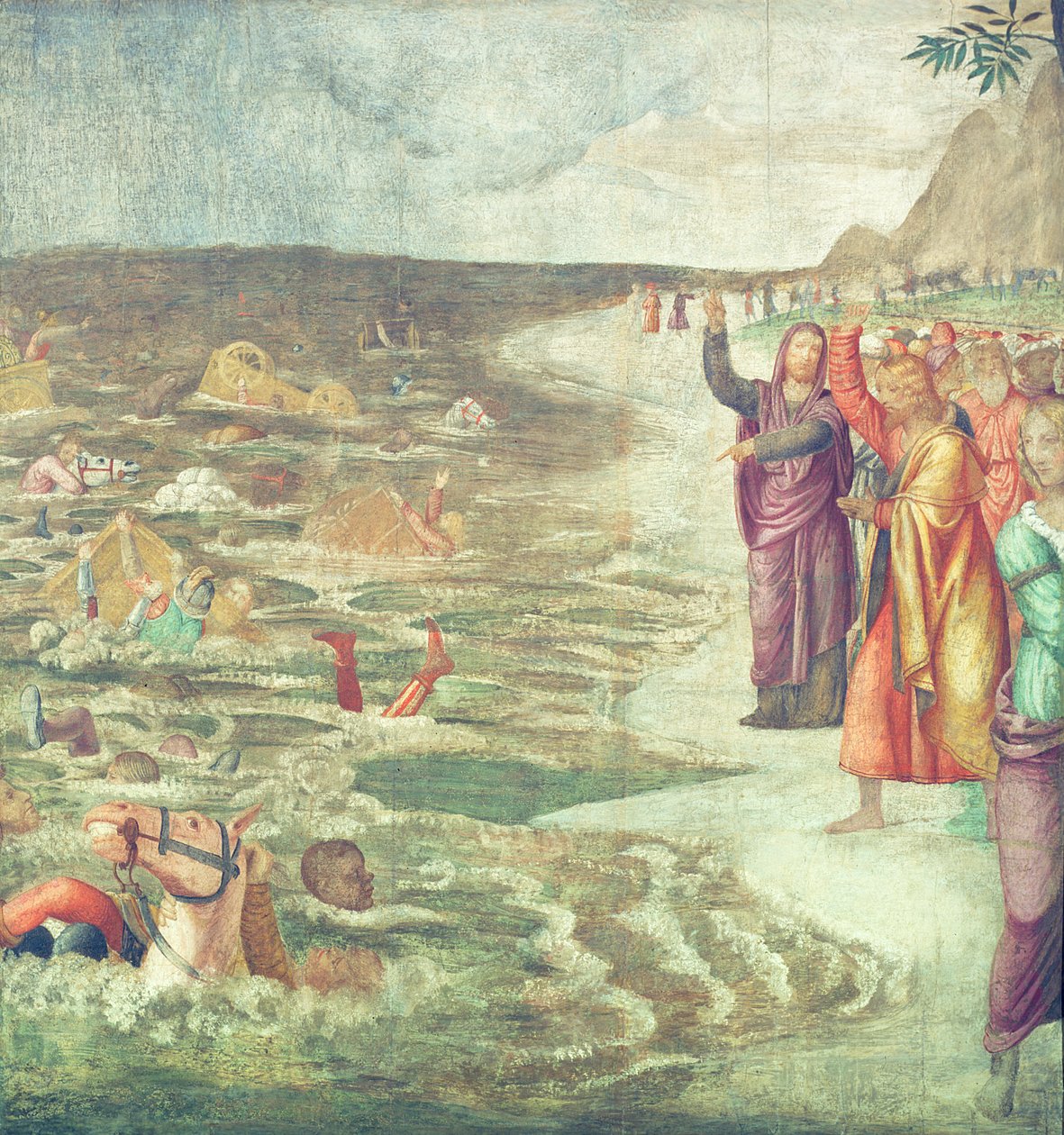 De Oversteek van de Rode Zee door Bernardino Luini