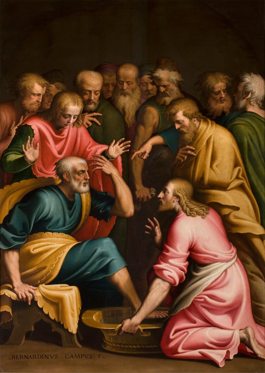 Voetwassing door Bernardino Campi