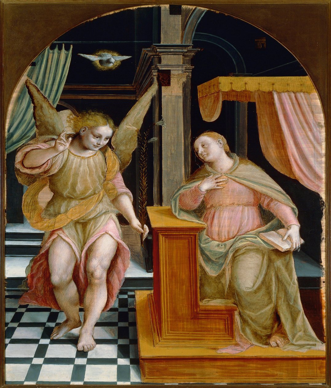 Italië, Vercelli, De Annunciatie door Bernardino Lanino