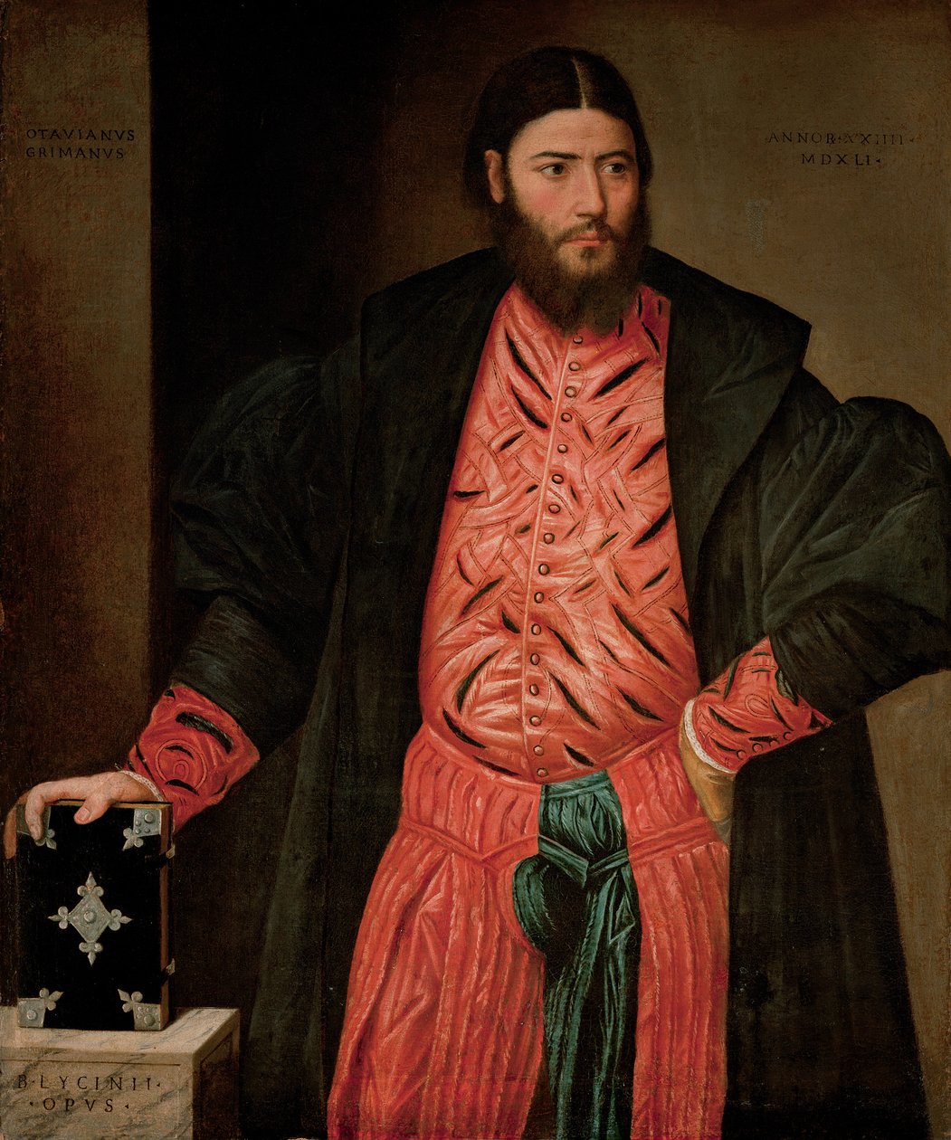 Portret van Ottaviano Grimani, procureur van San Marco door Bernardino Licinio