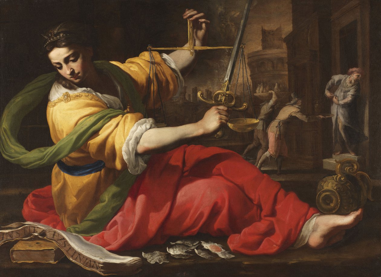 Allegorie van de Rechtvaardigheid door Bernardino Mei