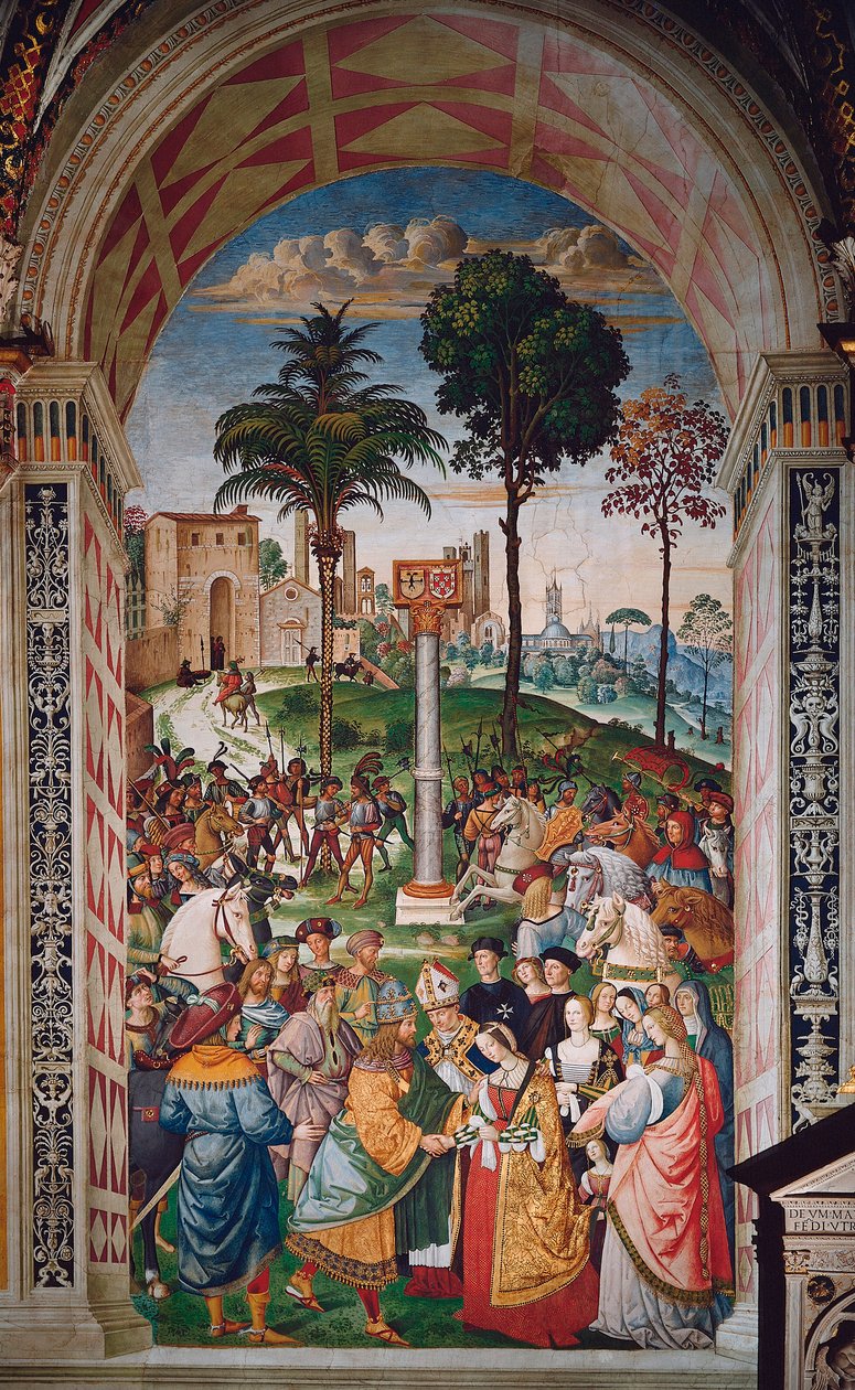 Leven van Paus Pio II (Enea Silvio Piccolomini) door Bernardino di Betto Pinturicchio