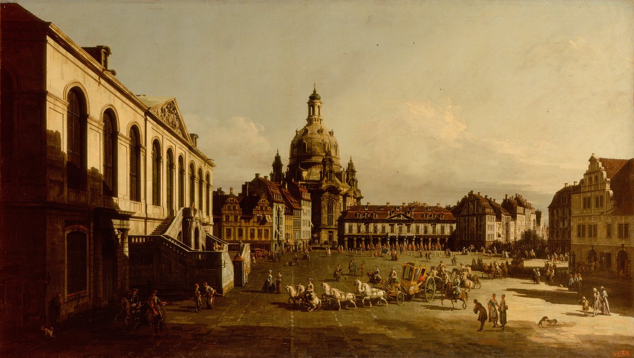 Neumarkt in Dresden door Bernardo Bellotto
