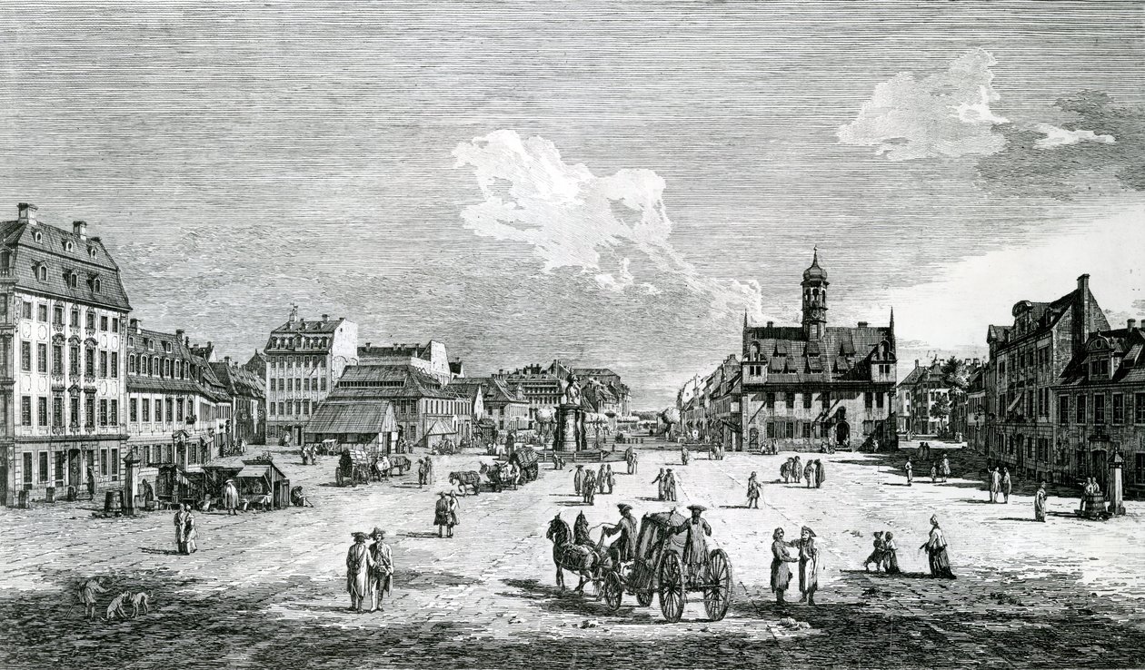 Uitzicht op Dresden door Bernardo Bellotto