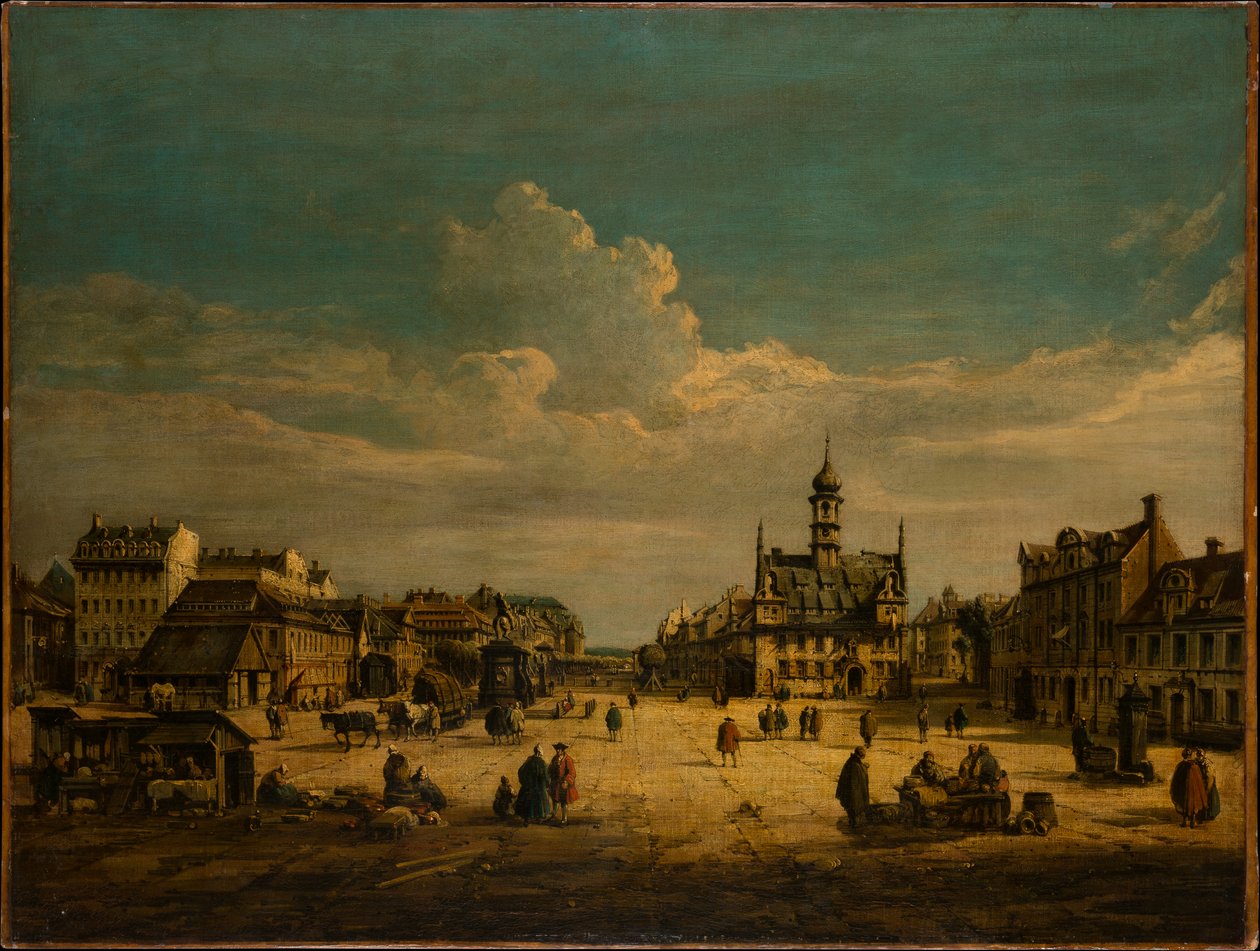 Dresden-Neustadt, gezien vanuit het noorden door Bernardo Bellotto