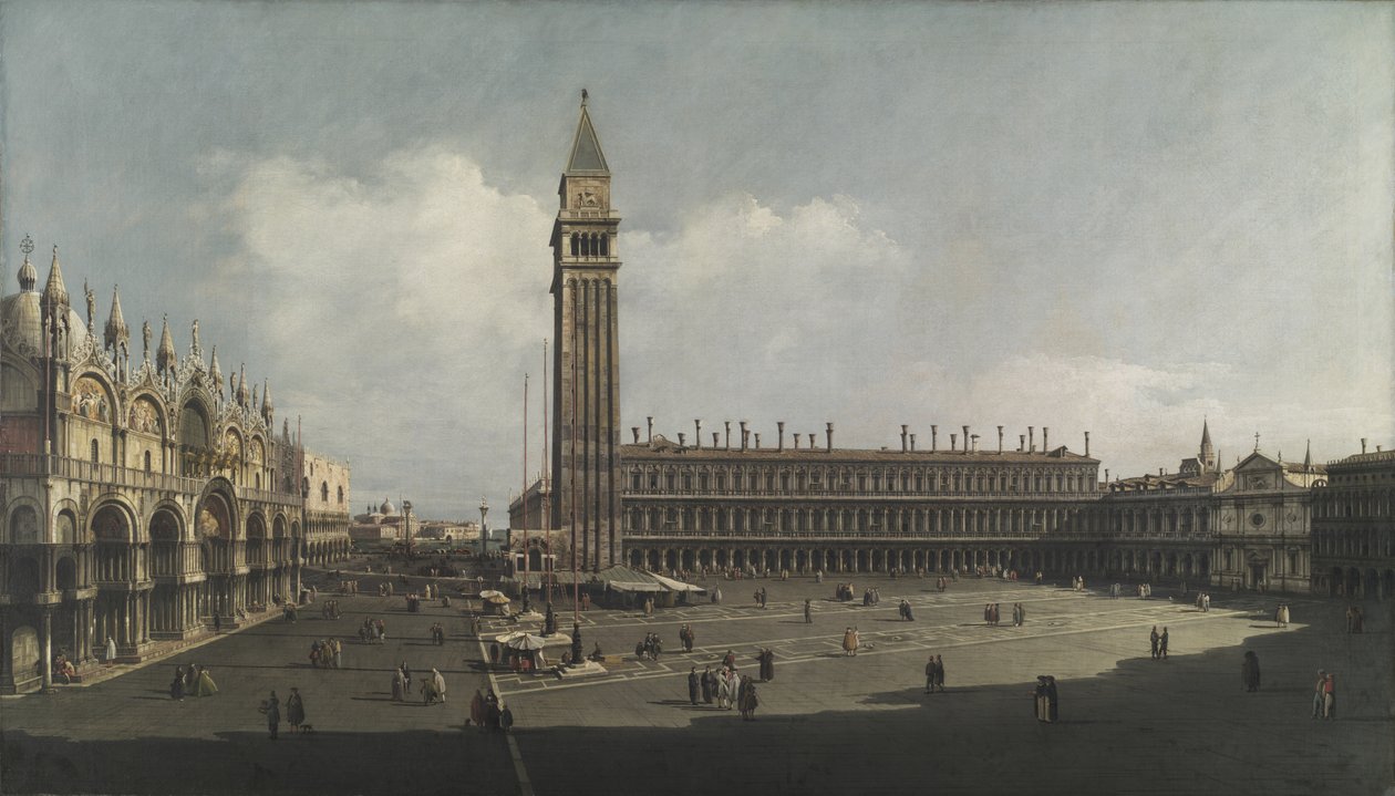 Piazza San Marco, Venetië door Bernardo Bellotto