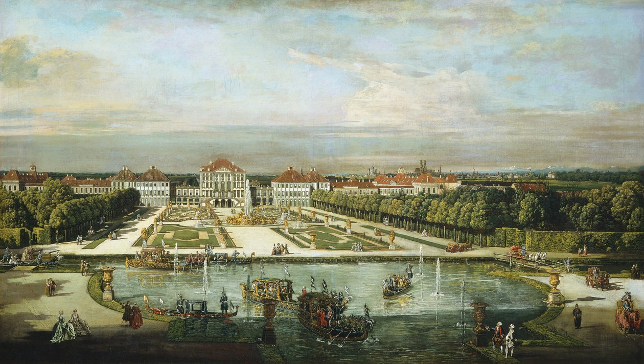 Nymphenburg Paleis, München door Bernardo Bellotto and Workshop