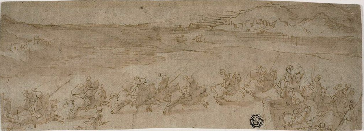 Ruiters aan de Kust door Bernardo Castello