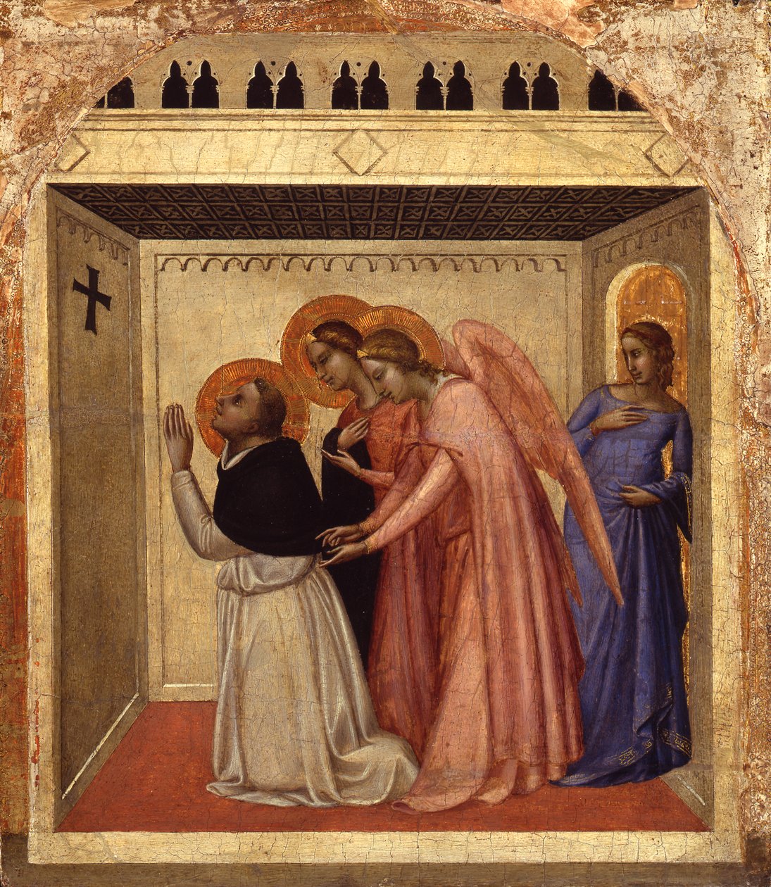 De verzoeking van de heilige Thomas van Aquino door Bernardo Daddi