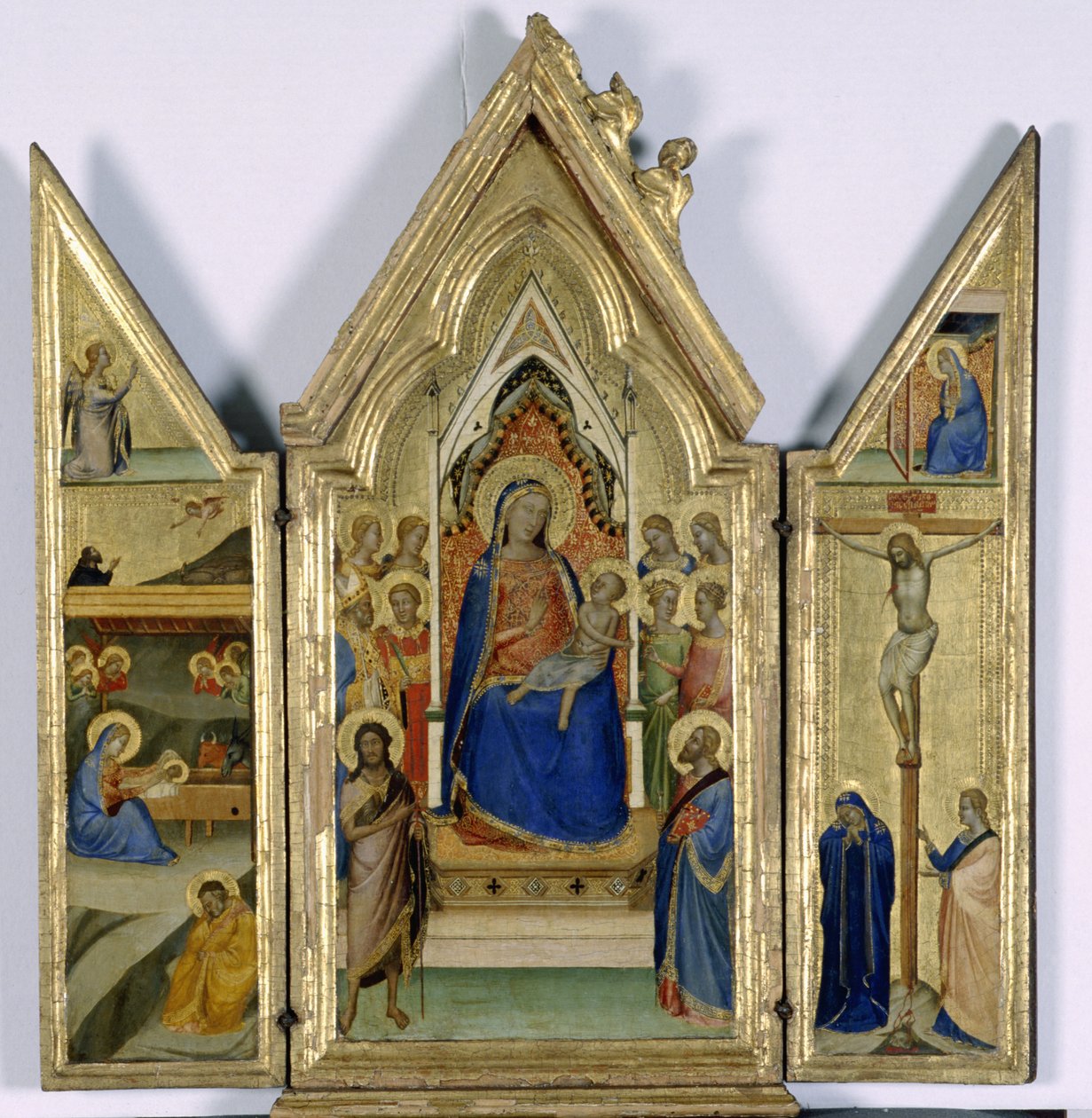 Drieluik met Madonna en Kind door Bernardo Daddi