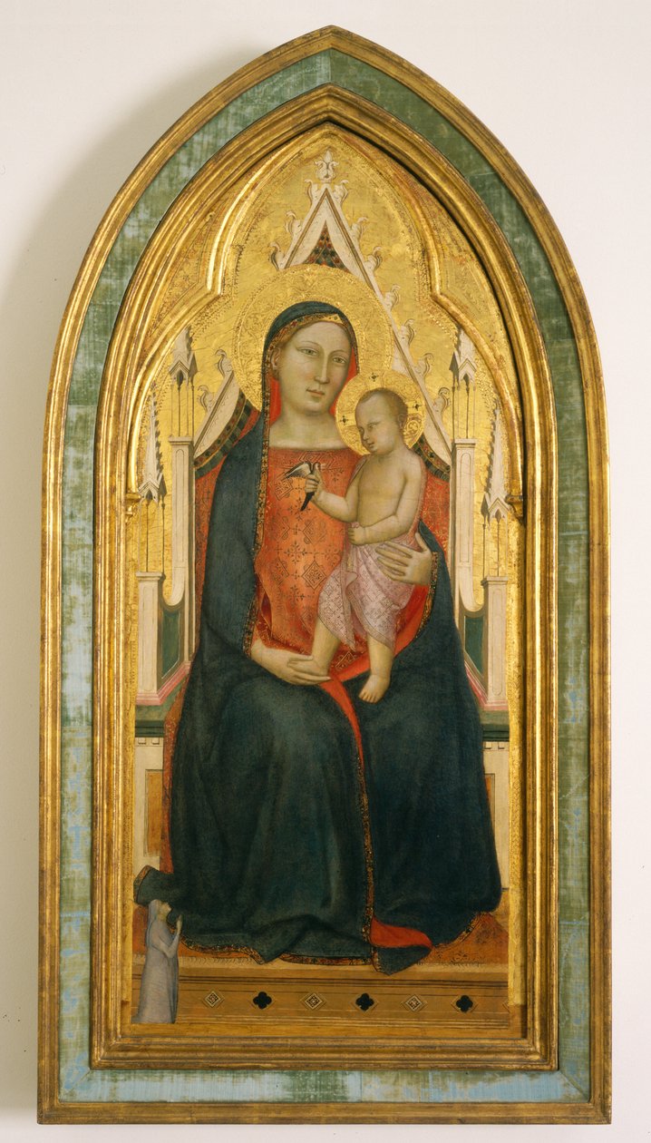 Maagd en kind met schenker, eind jaren 1340 (eitempera met goud op hout) door Bernardo Daddi