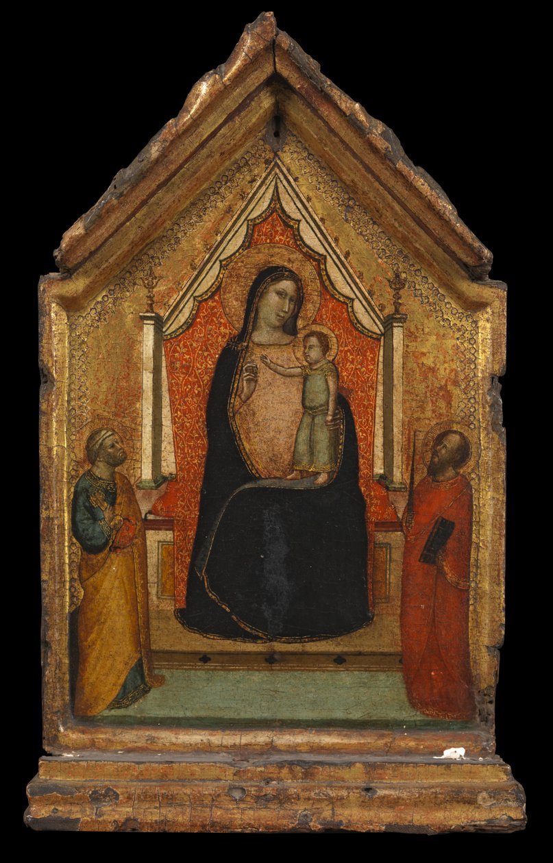 Maagd en Kind met Sint Petrus en Sint Paulus door Bernardo Daddi