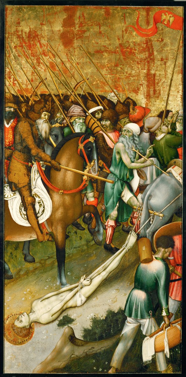 Vier scènes uit het martelaarschap van Sint Joris ... door Bernardo Martorell