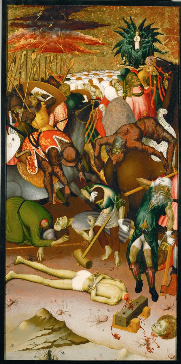 Vier scènes uit het martelaarschap van Sint Joris ... door Bernardo Martorell
