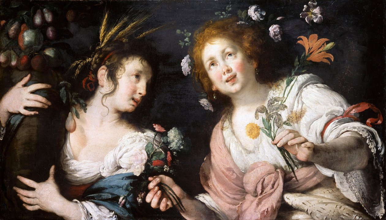 Allegorie van de lente en de zomer door Bernardo Strozzi