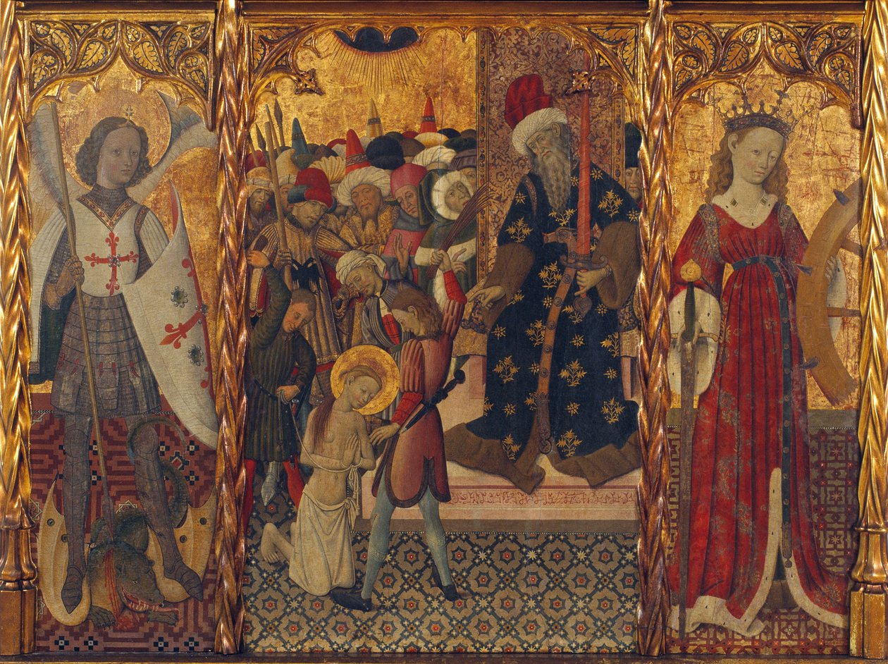 Sint-Michiel, Martelaarschap van Sint Eulalia en Sint Catharina, ca 1442-1445 door Bernat Martorell the Elder