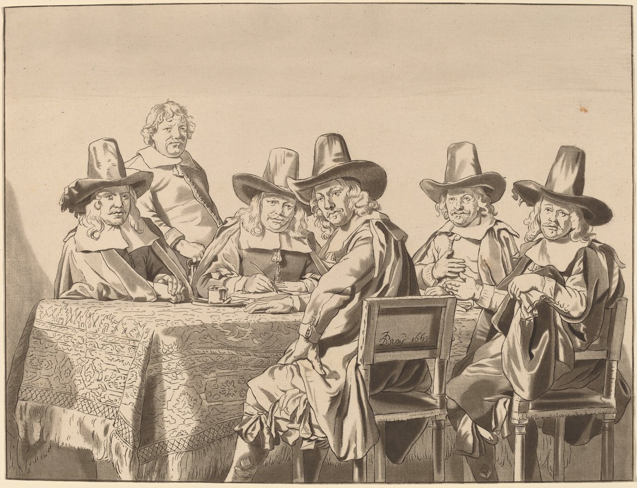 Directeuren van het Weeshuis van Haarlem door Bernhard Schreuder