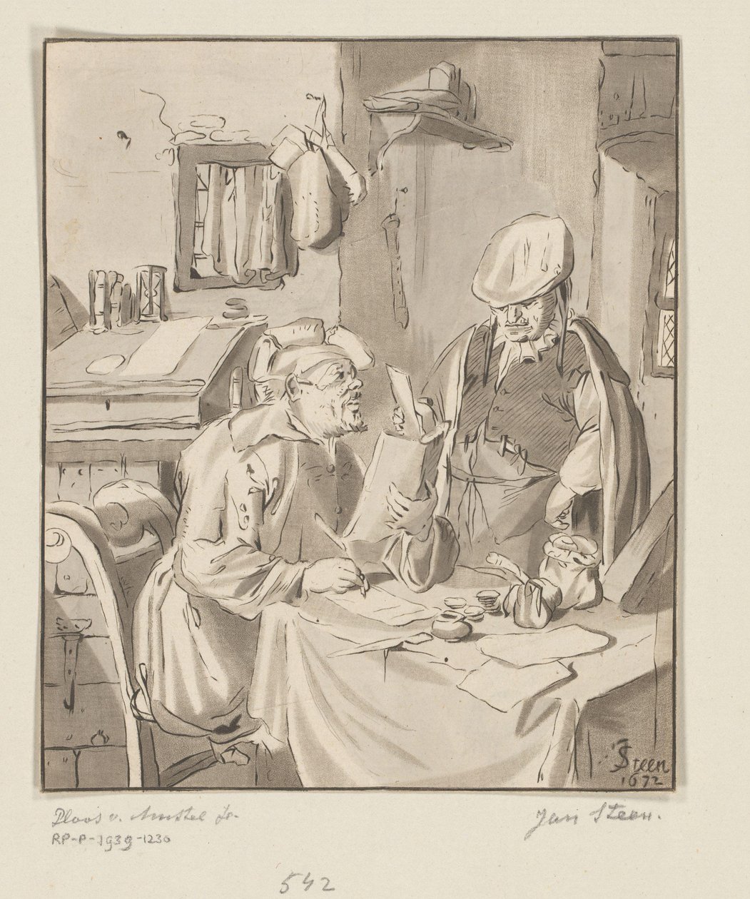 Schrijver van een brief door Bernhard Schreuder