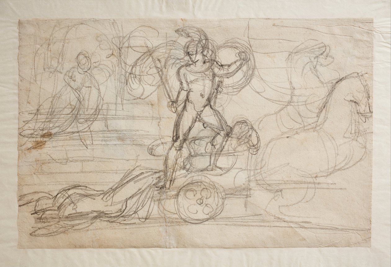 Achilles Sleept Hectors Lichaam Achter Zijn Strijdwagen. Paolo en Francesca door Bertel Thorvaldsen