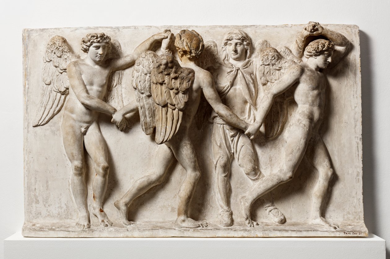 De seizoenen. Gesymboliseerd door vier menselijke figuren door Bertel Thorvaldsen