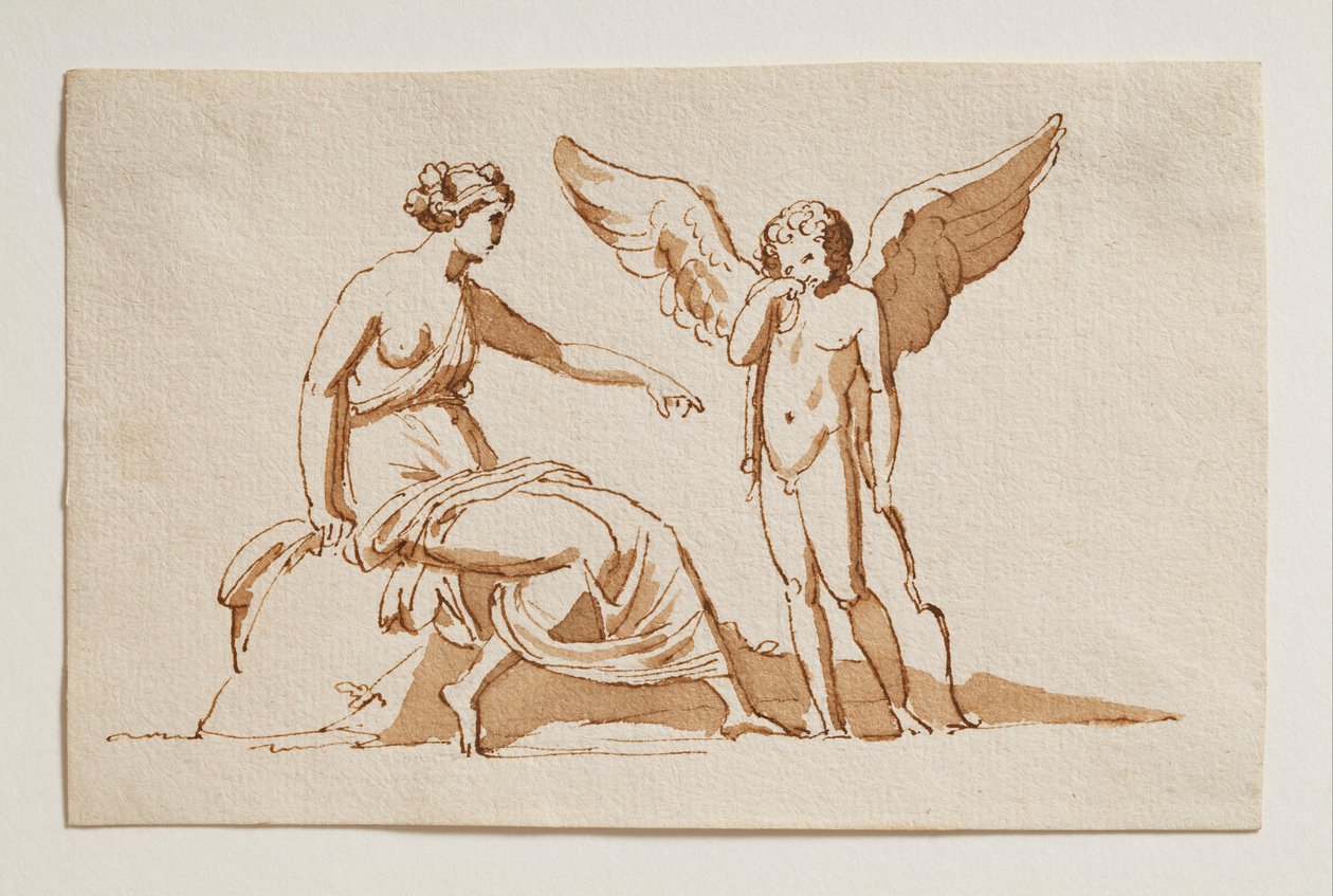 Cupido klaagt bij Venus over een beestenboel door Bertel Thorvaldsen