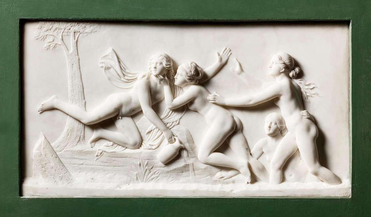 Hylas ontvoerd door riviernimfen door Bertel Thorvaldsen