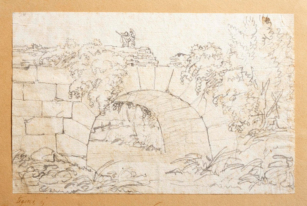 De Ponte de Nono-brug over de rivier de Marrano, buiten Rome () door Bertel Thorvaldsen