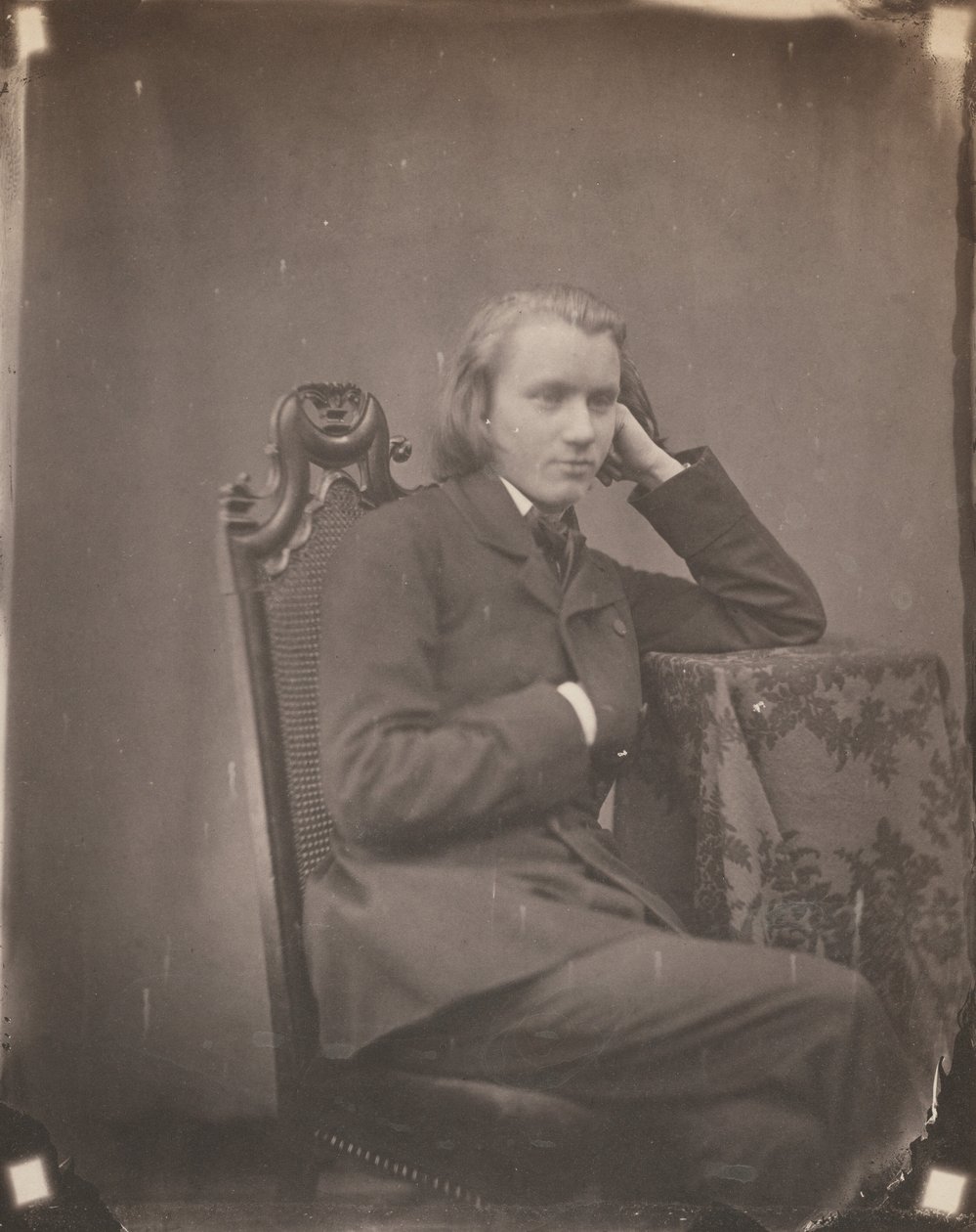 Johannes Brahms, Leipzig, 1853 (foto) door Bertha Wehnert Beckmann