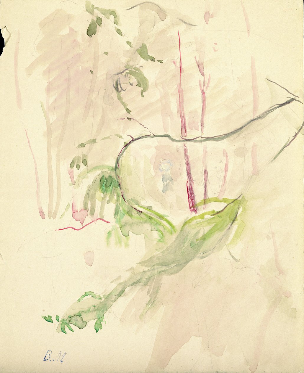 Boomtakken, 1893 door Berthe Morisot
