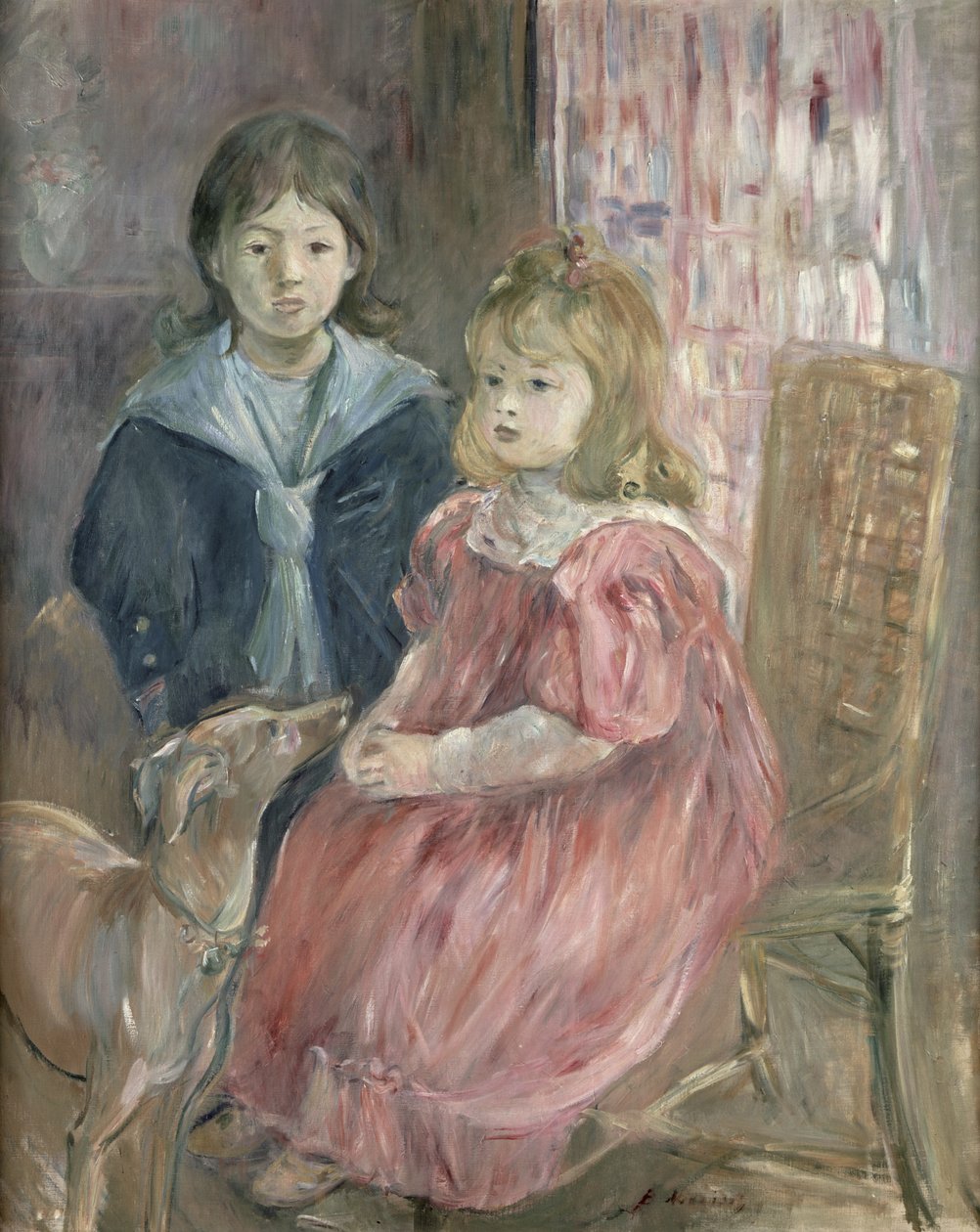 Dubbelportret van Charley en Jeannie Thomas, kinderen van de neef van de kunstenaar, Gabriel Thomas, 1894 door Berthe Morisot