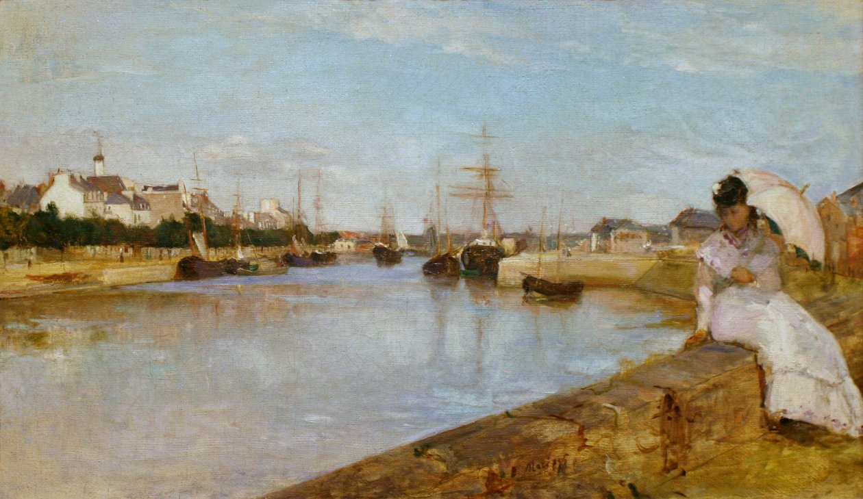 Frans: Vue du petit port de Lorient De haven van Lorient door Berthe Morisot