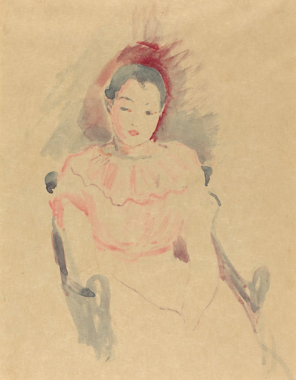 Zittend Meisje door Berthe Morisot