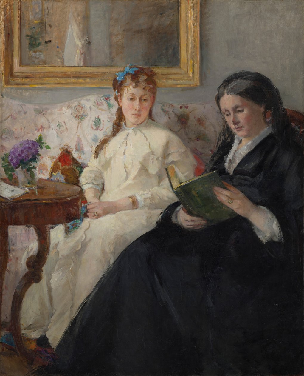 De moeder en zus van de kunstenares door Berthe Morisot