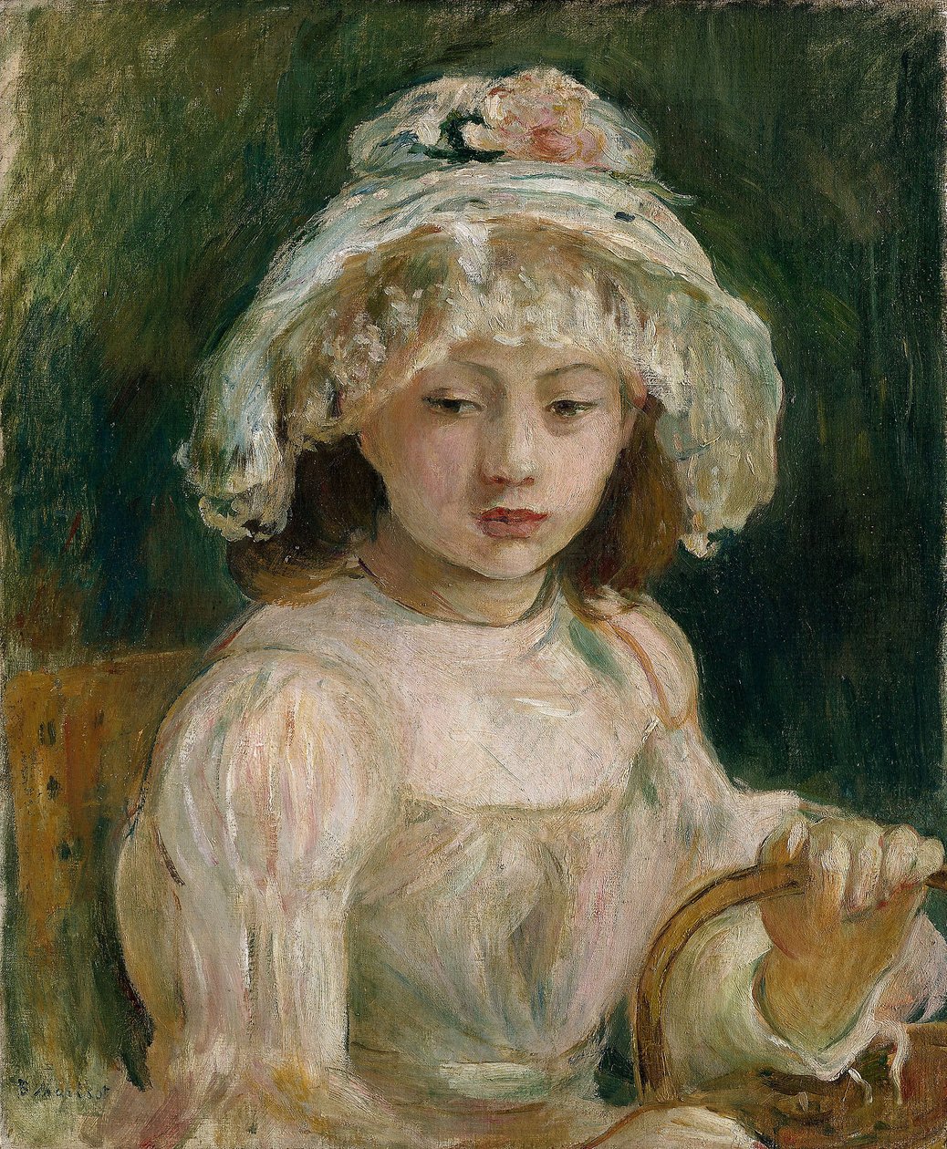 Jong Meisje met Hoed door Berthe Morisot