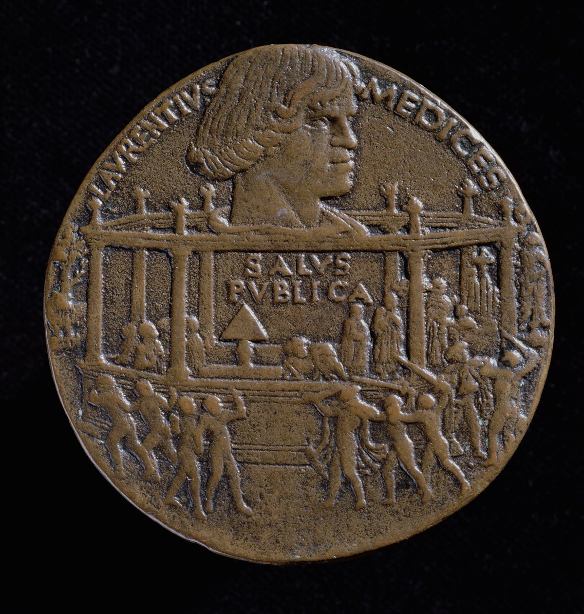 Medaille met het hoofd van Lorenzo De