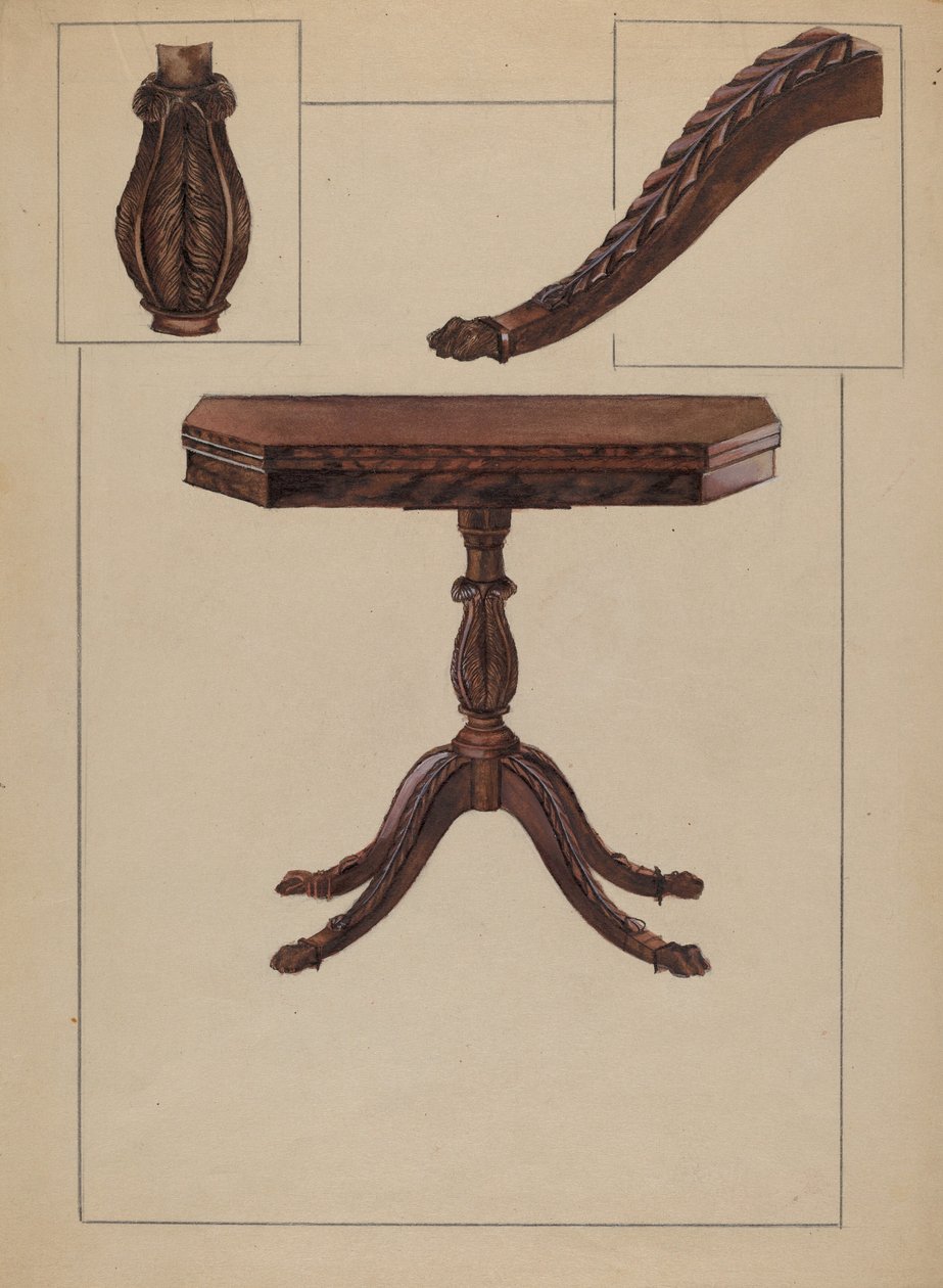 Kaarttafel door Bessie Forman