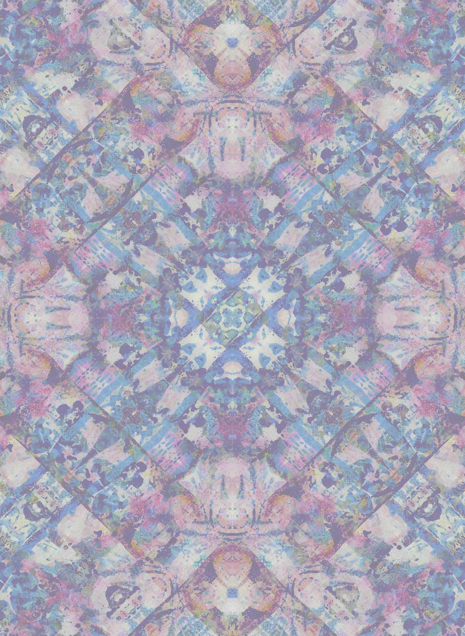 Spring Geo, 2015 (gemengde techniek, inkt, warmteoverdracht, aquarel, illustratie, digitaal) door Beth Travers