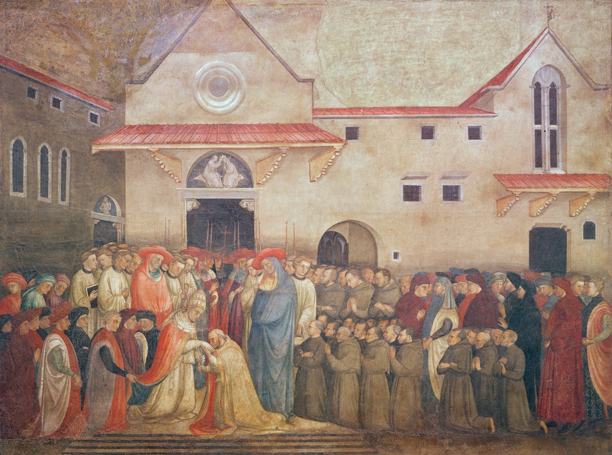 Wijding van de Nieuwe Kerk van St. Egidio door Paus Martinus V, september 1420 door Bicci di Lorenzo