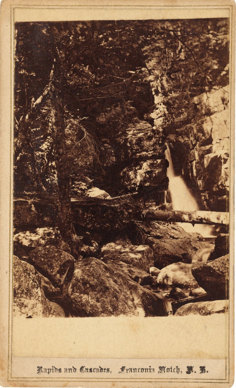 Stromingen en watervallen, Franconia Notch, New Hampshire, 1860s door Bierstadt Brothers