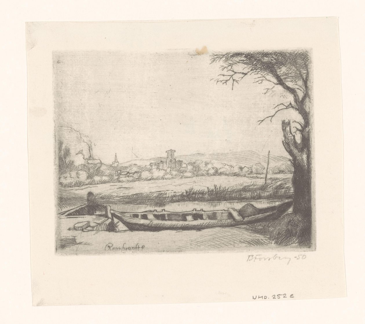 Kanaal met een grote boot en een brug door Birger John Forsberg