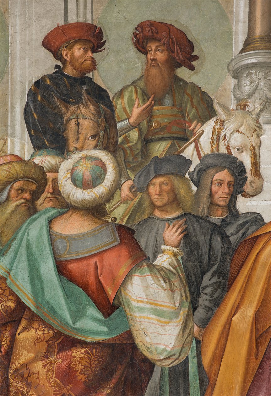 Centraal Schip, Tweede Noordelijke Span, Huwelijk van de Maagd (detail) door Boccaccio Boccaccino
