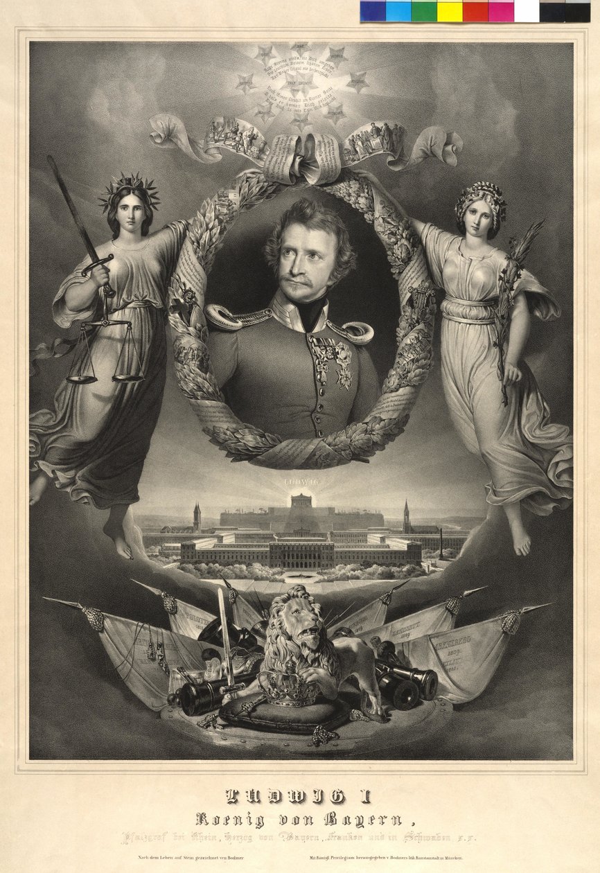 Paltsgraaf van de Rijn Lodewijk I Koning van Beieren door Bodmer (after)