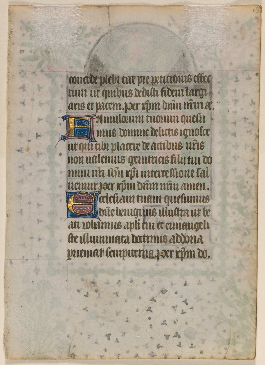 Blad uit een getijdenboek: Tekst verso, ca. 1410-20 door Boethius Illuminator