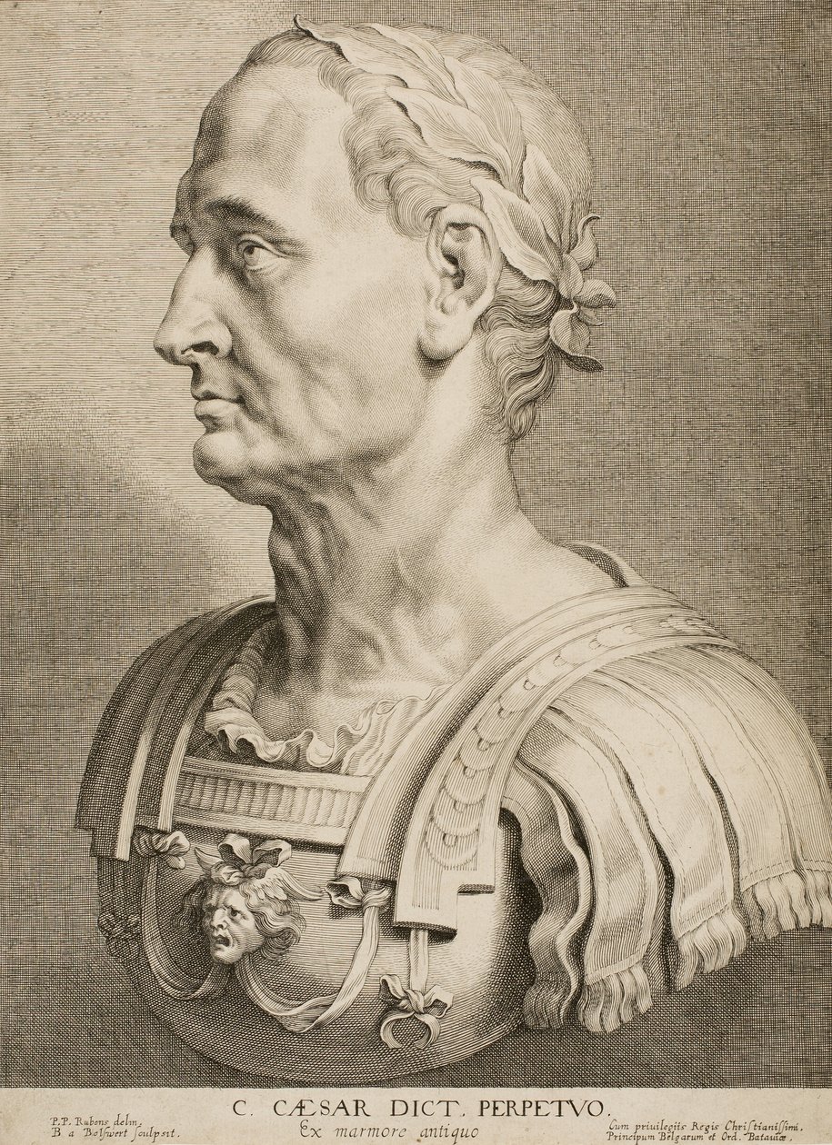 Julius Caesar, Perpetuele Dictator, uit Twaalf Beroemde Griekse en Romeinse Mannen, ca. 1633 door Boetius Adams Bolswert