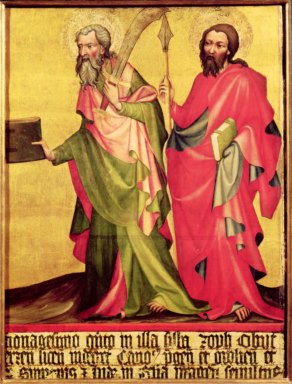 SS. Bartholomeus en Thomas, rechterpaneel van het Epitaph van Jan van Jeran, 1395 door Bohemian School
