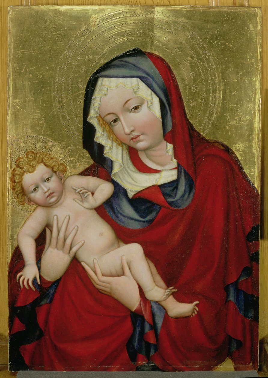 Maagd en Kind, c.1400 door Bohemian School